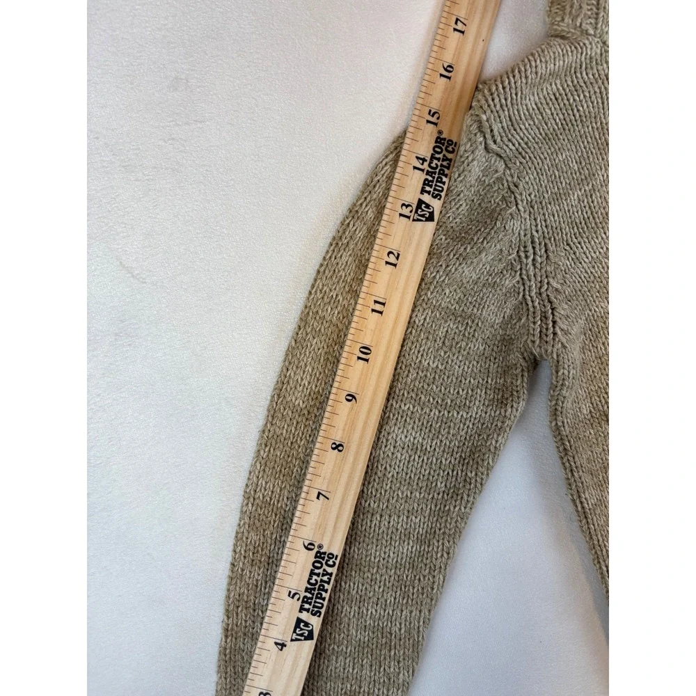 Carters Boys Sweater Size 5 Beige Knit Sherpa Collar Button Up‎ Pullover